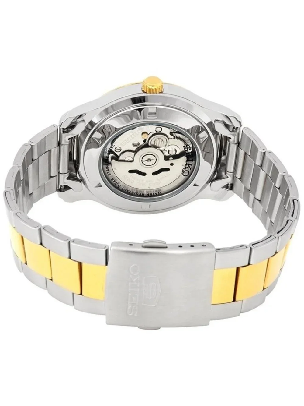 NWT Seiko Series 5 Automatic White Dial Two-tone Men's Watch